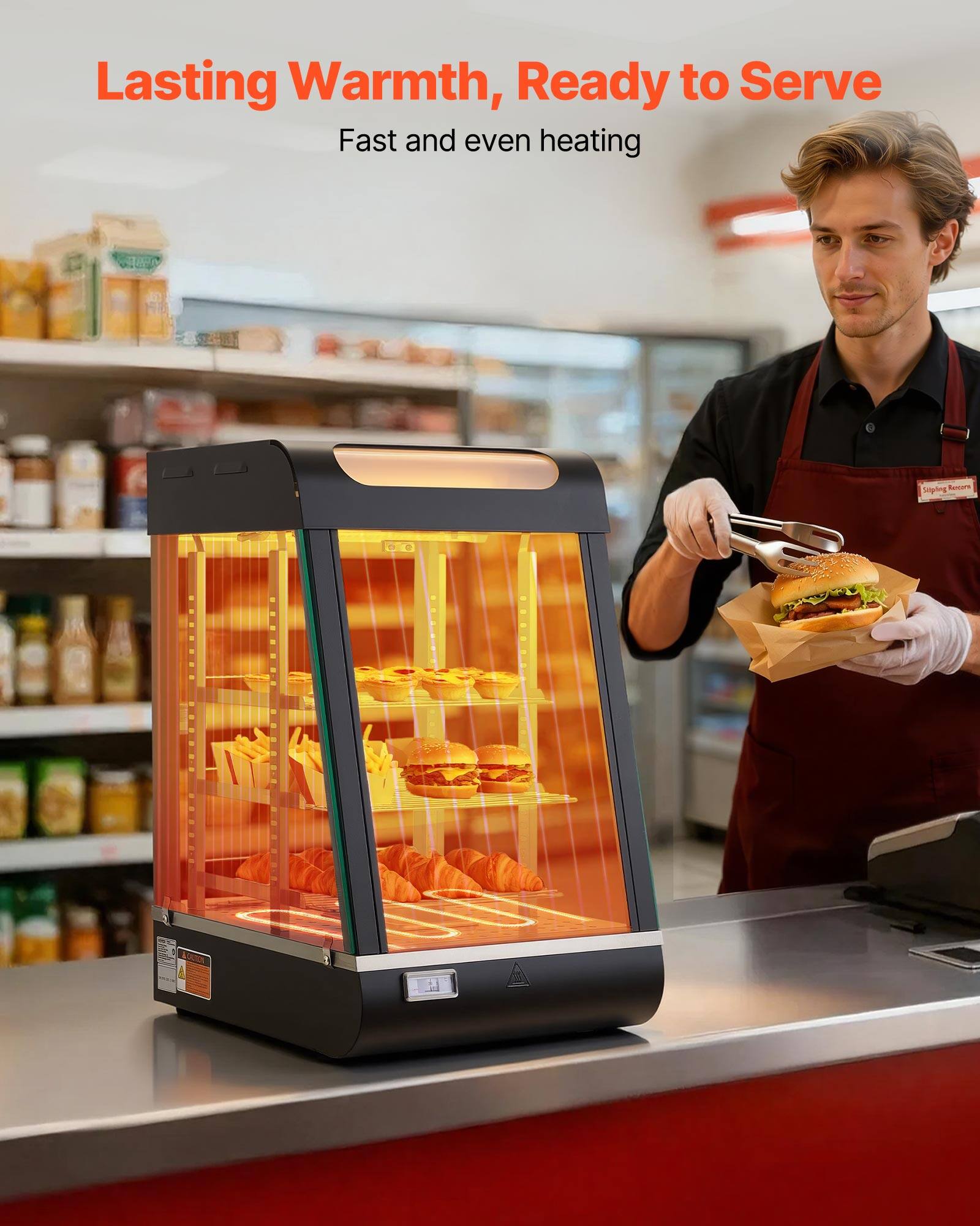Lasting Warmth, Ready to Serve  
Fast and even heating