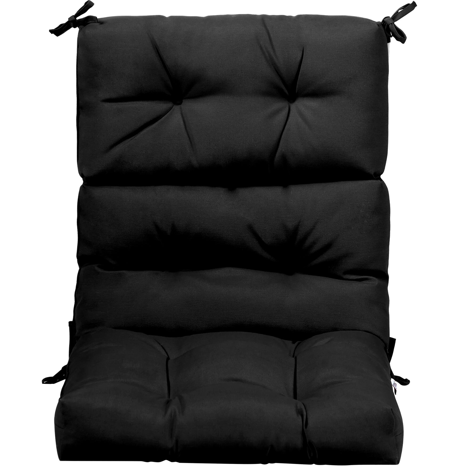 Alt View 9. Costway - Costway 22" x44"  Indoor Outdoor  Back Chair Cushion Tufted Pillow Patio Seating Pad - Black.