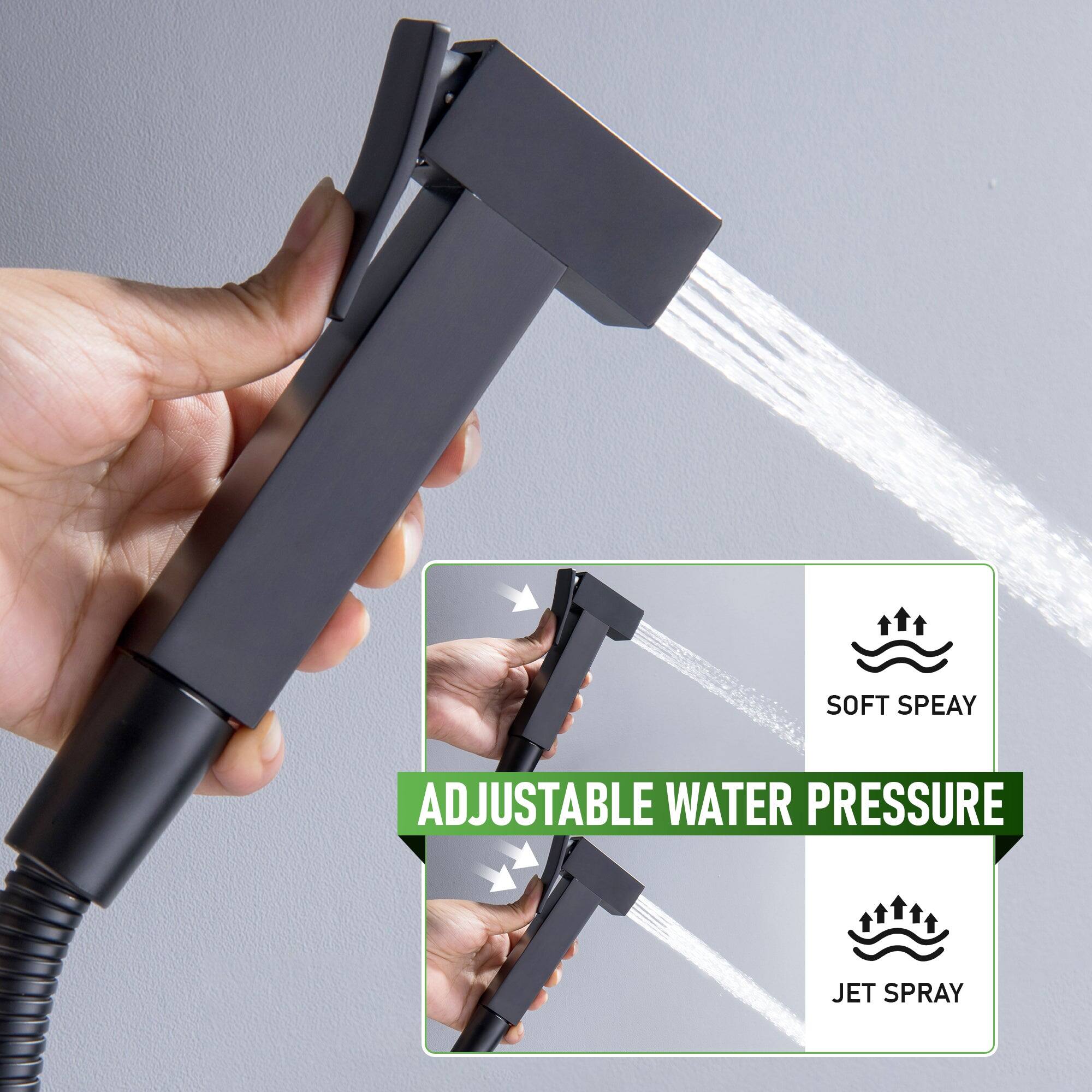 ADJUSTABLE WATER PRESSURE, SOFT SPEAY, JET SPRAY