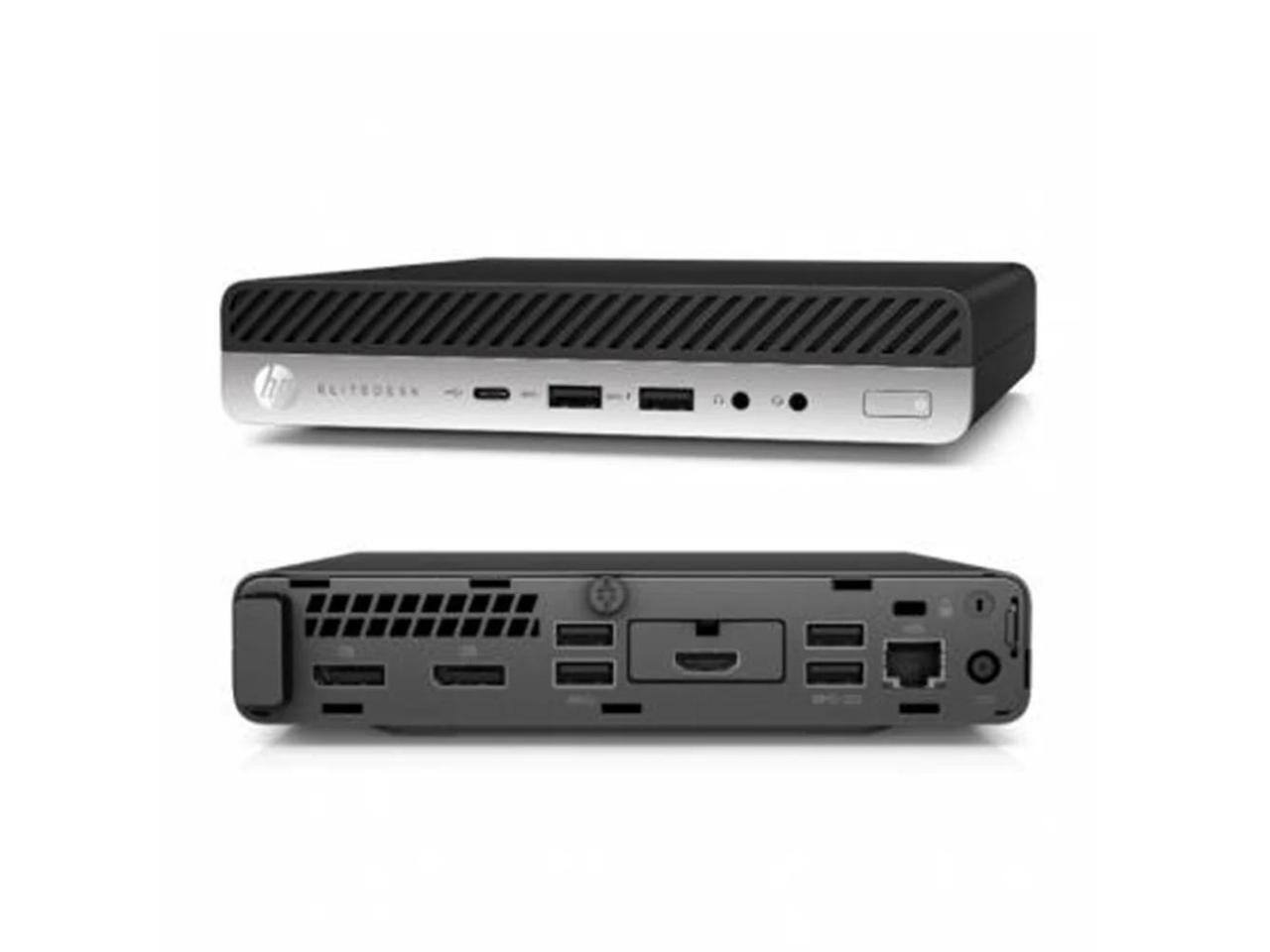 Alt View 4. HP - HP EliteDesk 800 G5 Mini - Intel Core i7-9700T, 16GB|256GB, Windows 11 Home - Black.