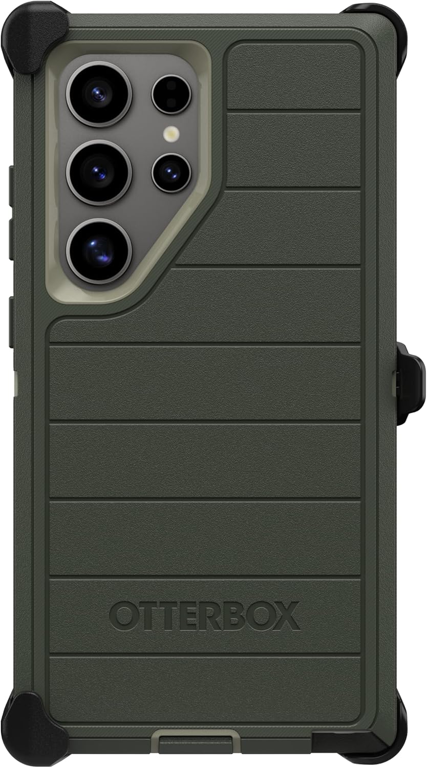 Alt View 1. OtterBox - OtterBox - Defender Series Pro Hard Shell for Samsung Galaxy S24 Ultra - Lichen the Trek (Green).