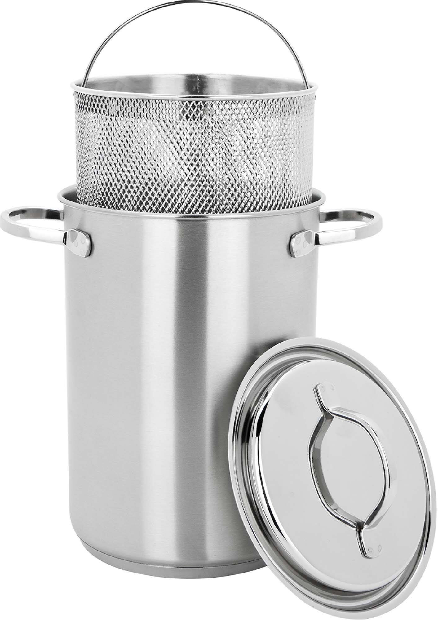 Alt View 2. Demeyere - Demeyere Resto 4.8-qt Stainless Steel Asparagus/Pasta Cooker Set - Stainless Steel.