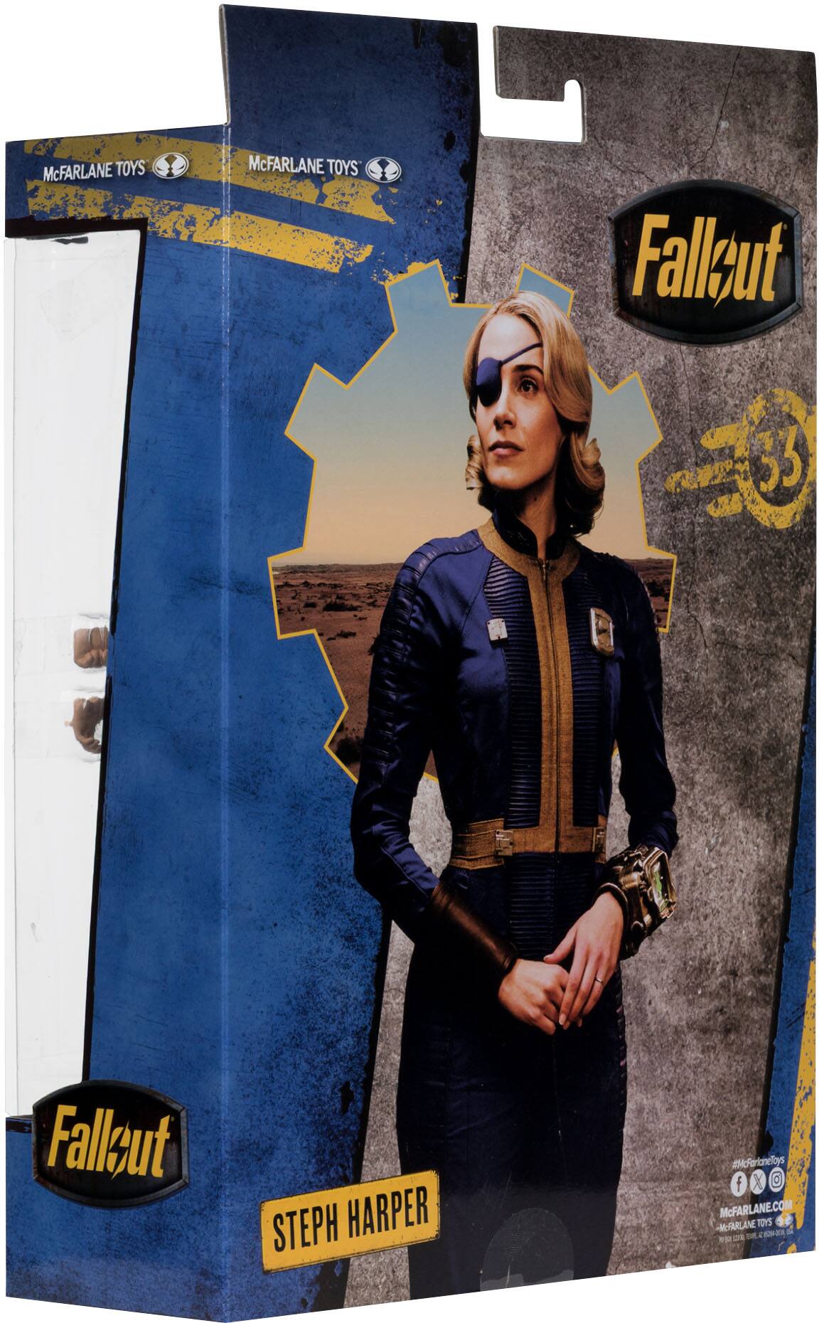 McFARLANE TOYS  
McFARLANE TOYS  

Fallout 33  
Fallout  

STEPH HARPER  

#McFarlaneToys  
McFARLANE.COM  
McFARLANE TOYS