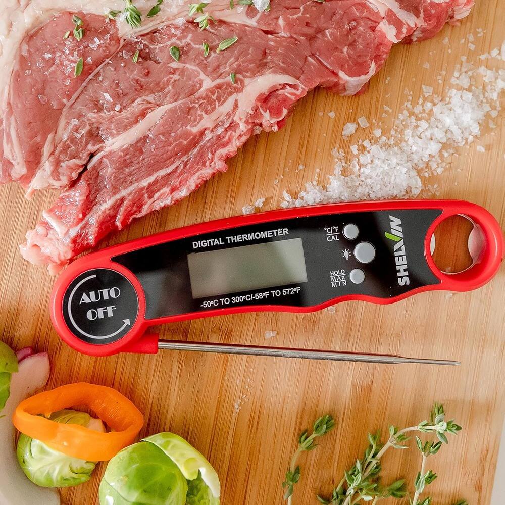 AUTO OFF DIGITAL THERMOMETER  
-50°C TO 300°C / -58°F TO 572°F  
CAL HOLD MAX MIN  
SHEIN