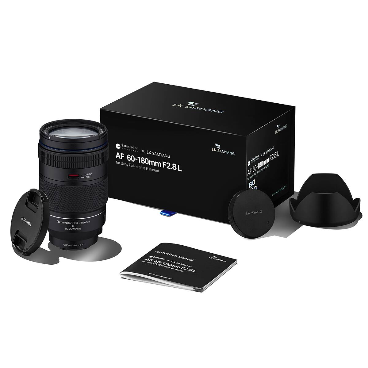 LK SAMYANG Schneider KREVENACH LK X LK SAMYANG X UK SAMANG AF SAMYANG Stenider for Sony 60-180mm Full-Frame E-mount F2.8L 60-180mF28L AF 60

Schweider.KRELENACH C LKSAMYANG
SAMYANG
coom-078m877
Johnetire Instruction Manual for AF - sony 180mm LK SAMYANG Full-Frame E-mount F2.8L
 LK SAMYANG
