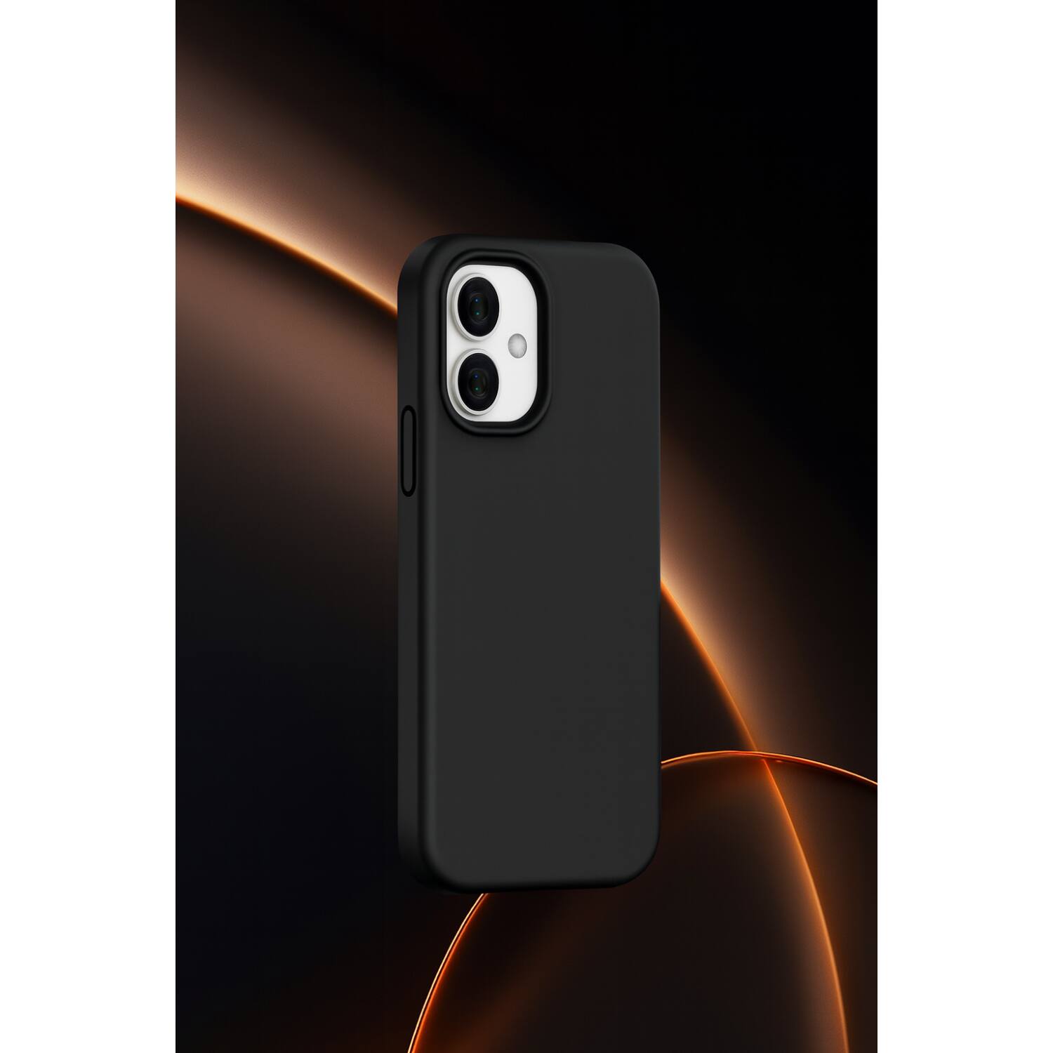 Angle. SaharaCase - Apple iPhone 17 Silicone Case | Compatible with Magsafe | Smooth Finish | Venture Series - Scorpion Black.