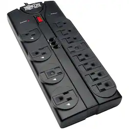 Tripp Lite - By Eaton 2,160 Joules, Power Strip Surge Protector With Telephone And Modem Protection, 12 Outlets - Black
