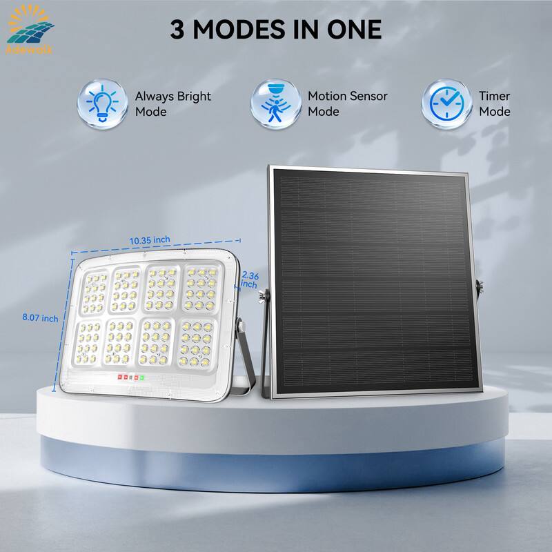 Adewalk 3 MODES IN ONE

Always Bright Mode  
Motion Sensor Mode  
Timer Mode  

10.35 inch  
2.36 inch  
8.07 inch