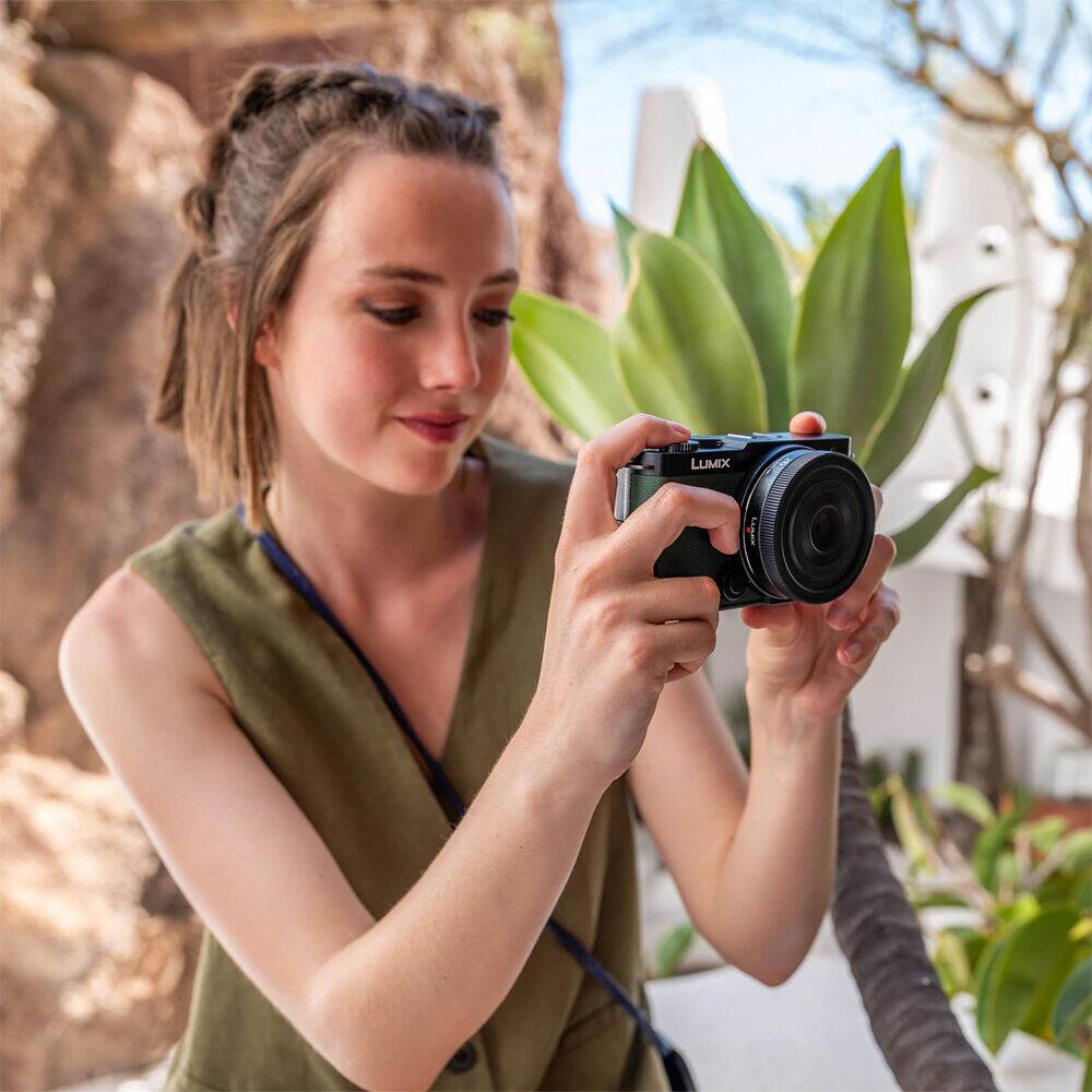 Alt View 6. Panasonic - Panasonic Lumix S 26mm f/8 Full Frame Lens (L-Mount) + Cleaning Kit + Cap Keeper - Black.