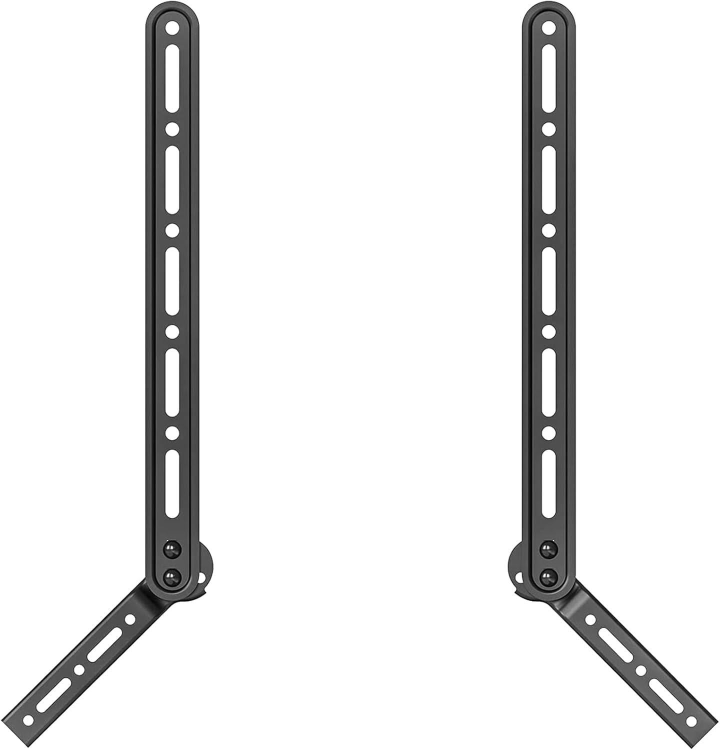 Front. Schertz - Soundbar Mount Above/Below 23–65" TVs, 3-Angle Arms, Holds 33 lbs - Black.
