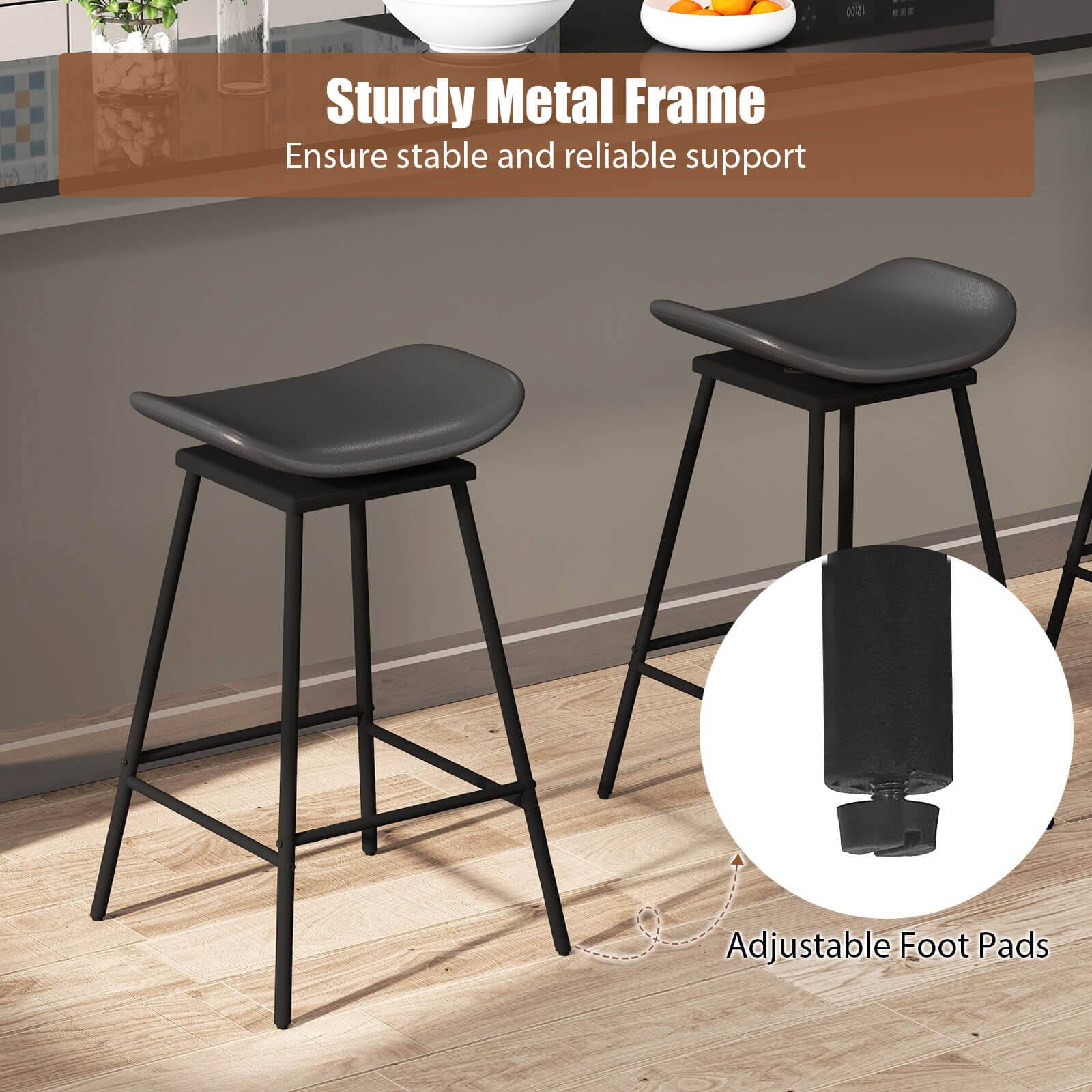 Sturdy Metal Frame  
Ensure stable and reliable support  

Adjustable Foot Pads