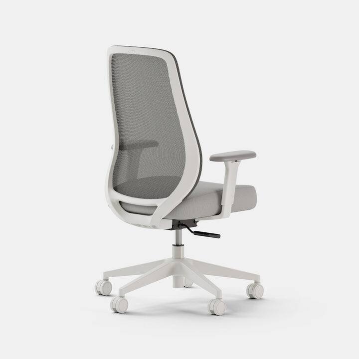 Left. Branch Furniture - Branch Multitask Ergonomic Office Chair – Adjustable Lumbar, Breathable Mesh Back, Height Adjustable, Tilt - Quarry.