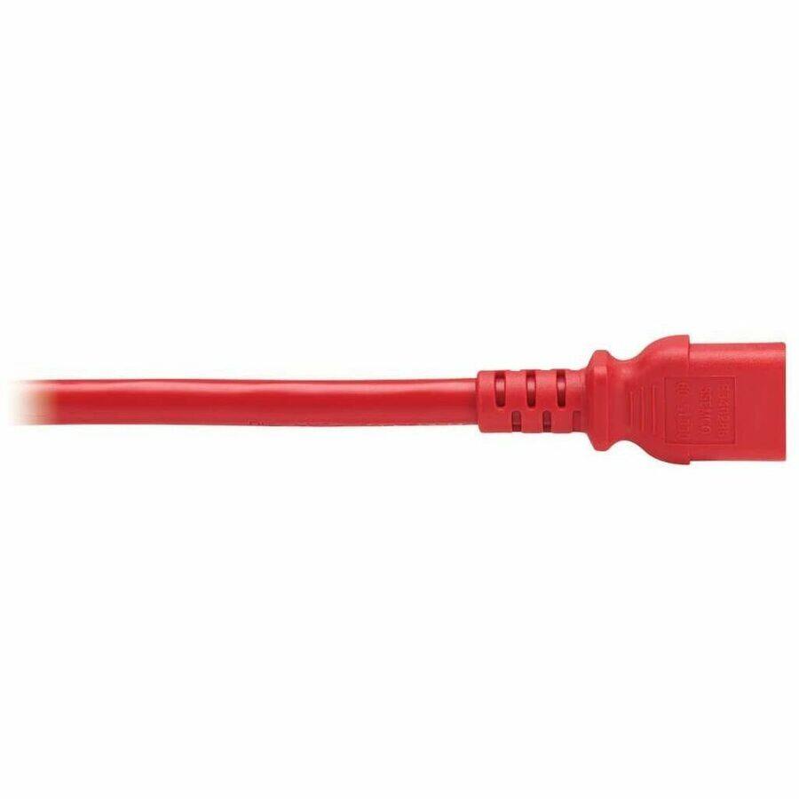 Alt View 4. Tripp Lite - TRIPP LITE SERIES PDU POWER CORDS C13 TO P-LOCK C14 HEAVY-DUTY 15A 250V 14 AWG 1 - Red.