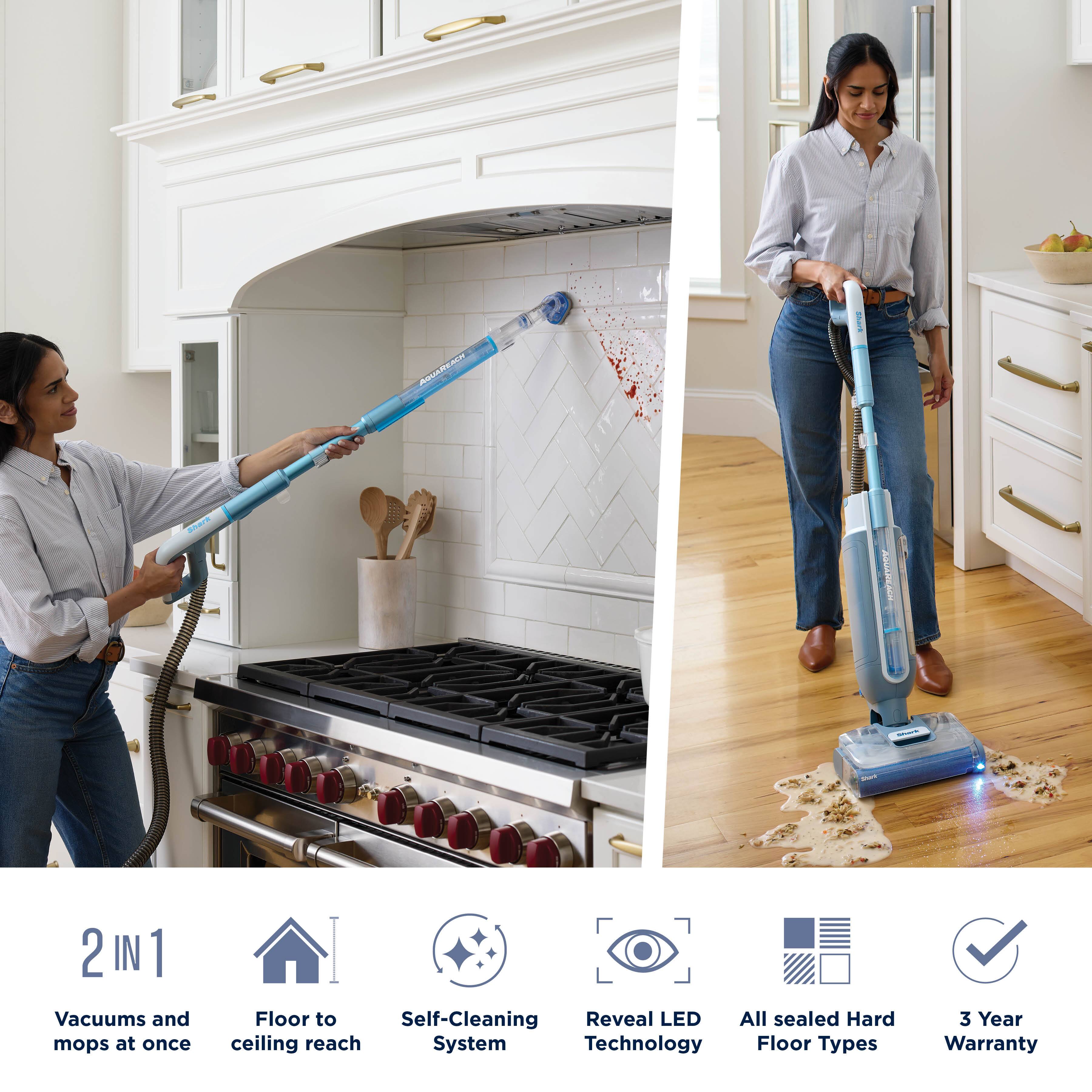 ANUAROAN GUREAM 2 IN 1 Vacuums and mops at once Floor to Ceiling Reach System Technology Reveal LED All Sealed Hard Floor Types 3 Year Warranty
