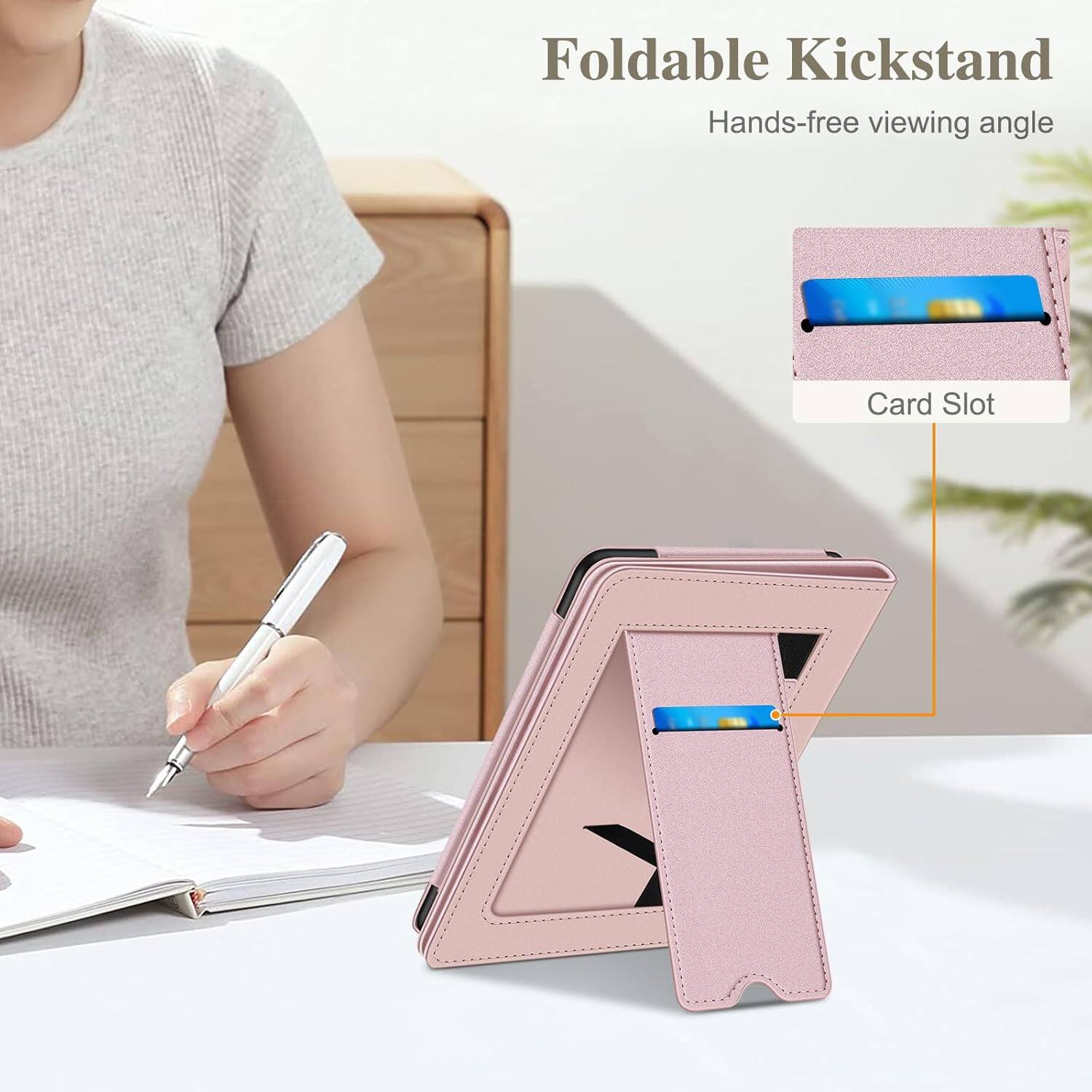 Foldable Kickstand  
Hands-free viewing angle  
Card Slot