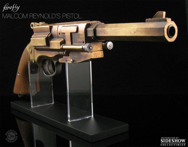 Quantum Mechanix - Firefly Mal Reynolds' Metal Plated Pistol Prop Replica - Black