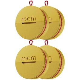 Roam smart tracker - – No Subscription, Waterproof | Apple & Android | 4-Pack - Yellow