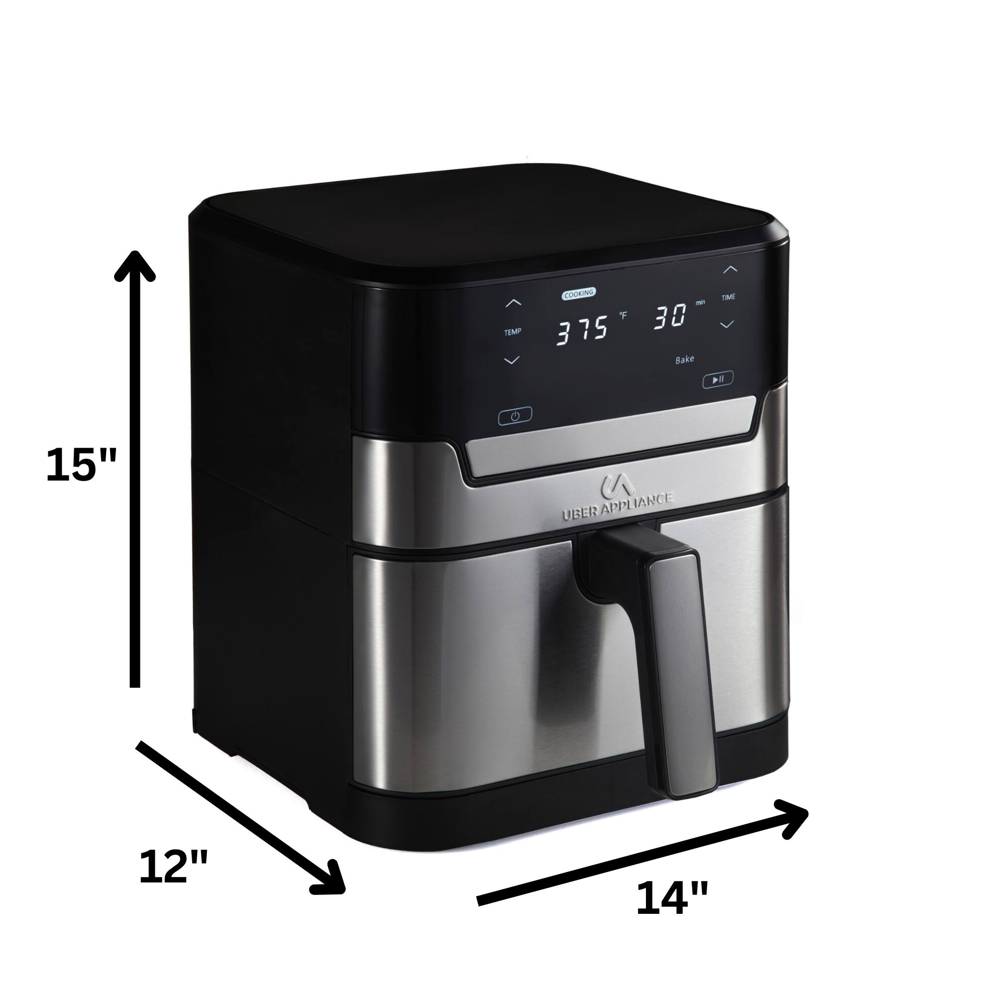 TEMP 375°F  
TIME 30 min  
Bake  

UBER APPLIANCE  

12"  
14"  
15"