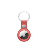 Apple - AirTag FineWoven Key Ring - Coral - Front_Zoom