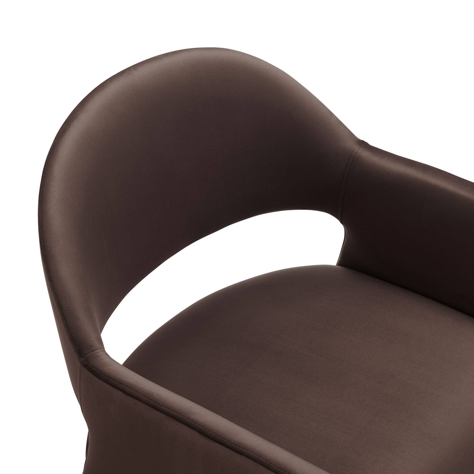 Alt View 5. Modway - Talia Dining Armchair - Chocolate Brown.