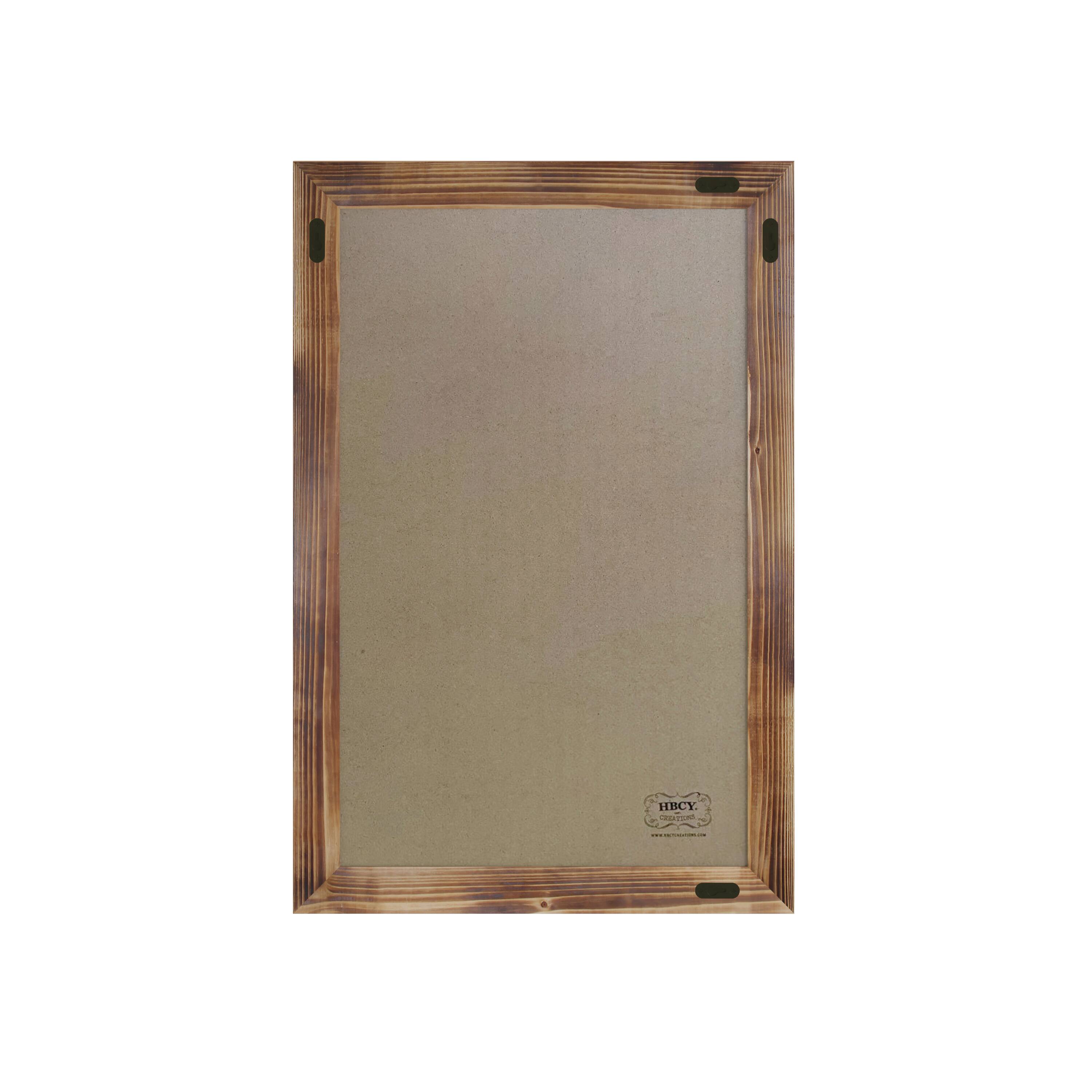 Alt View 7. Emma + Oliver - Burke Framed Decorative Wall Hanging Chalkboard with Magnetic Surface and Eraser for Weddings, Parties, Showers and More - Torched Brown.