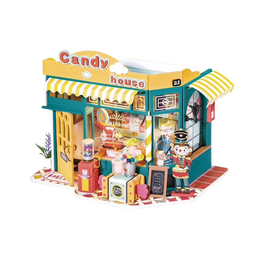 Front. 3D Puzzle - DIY 3D House Puzzle - Rainbow Candy House 179pcs.