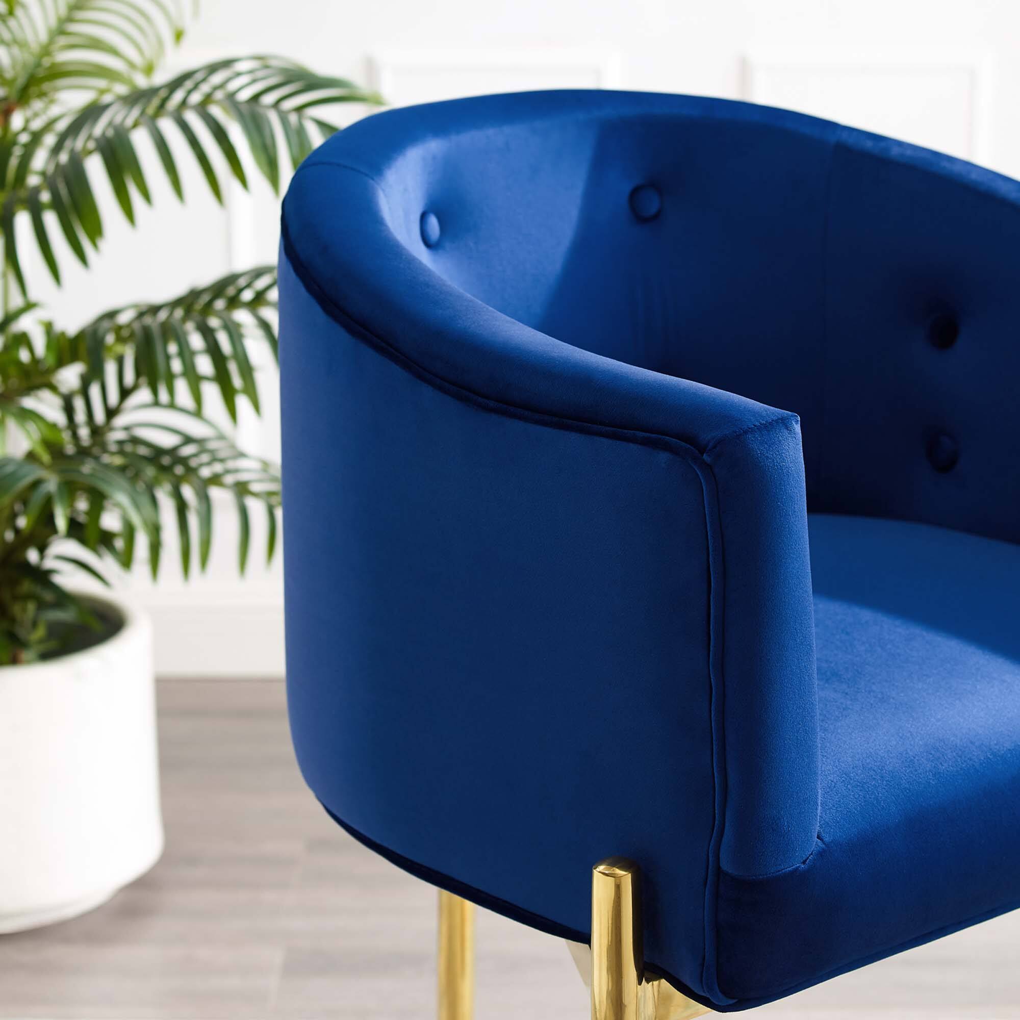 Left. Modway - Savour Tufted Counter Stool by Modway - Navy.