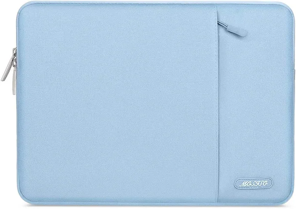 Front. mosiso - Laptop Case 13-13.3 inch Laptop Sleeve Fit with MacBook Air/Pro 13/Pro 14 HP Dell ASUS Lenovo Sleeve Bag with Pocket - Air Blue.