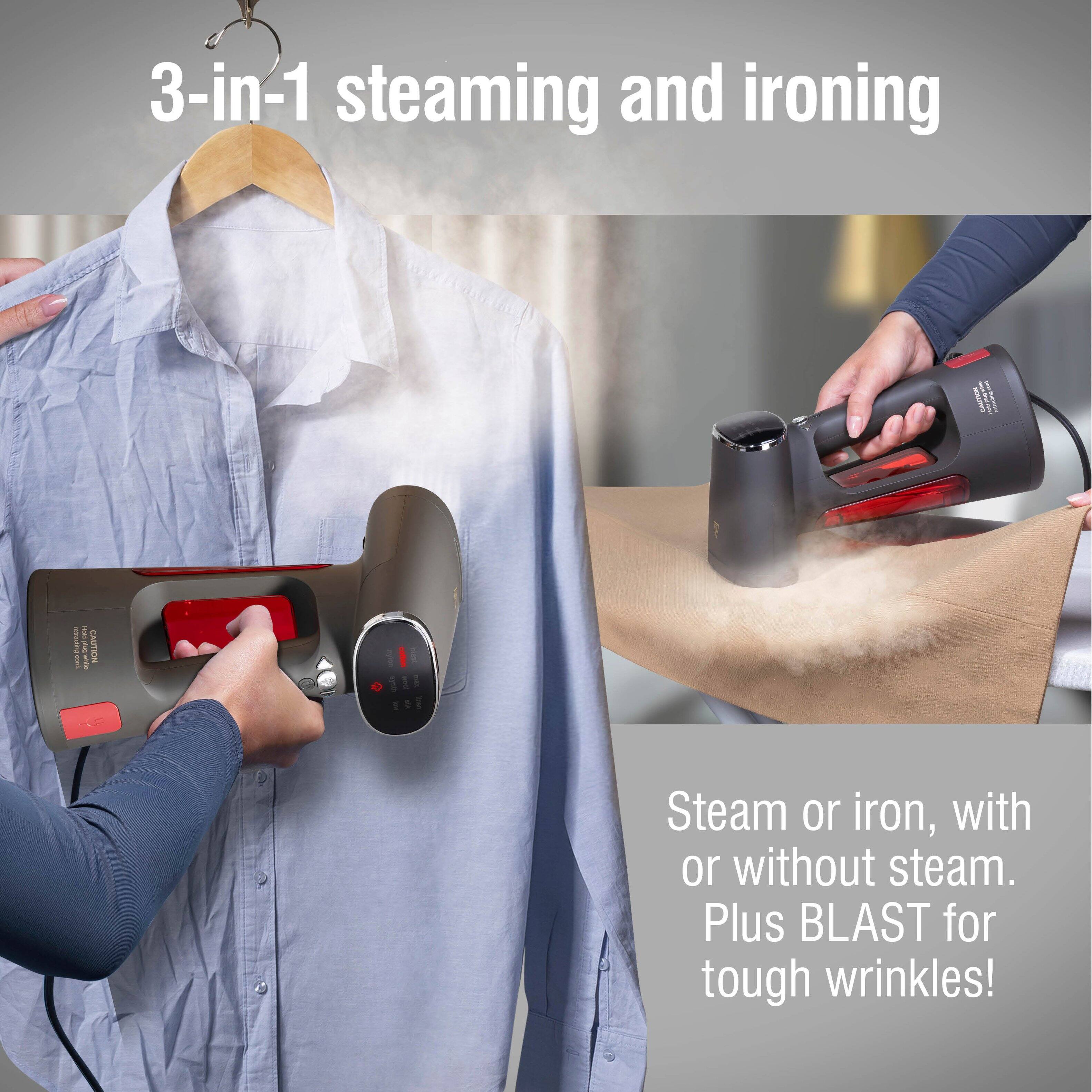 3-in-1 steaming and ironing

Steam or iron, with or without steam. Plus BLAST for tough wrinkles!