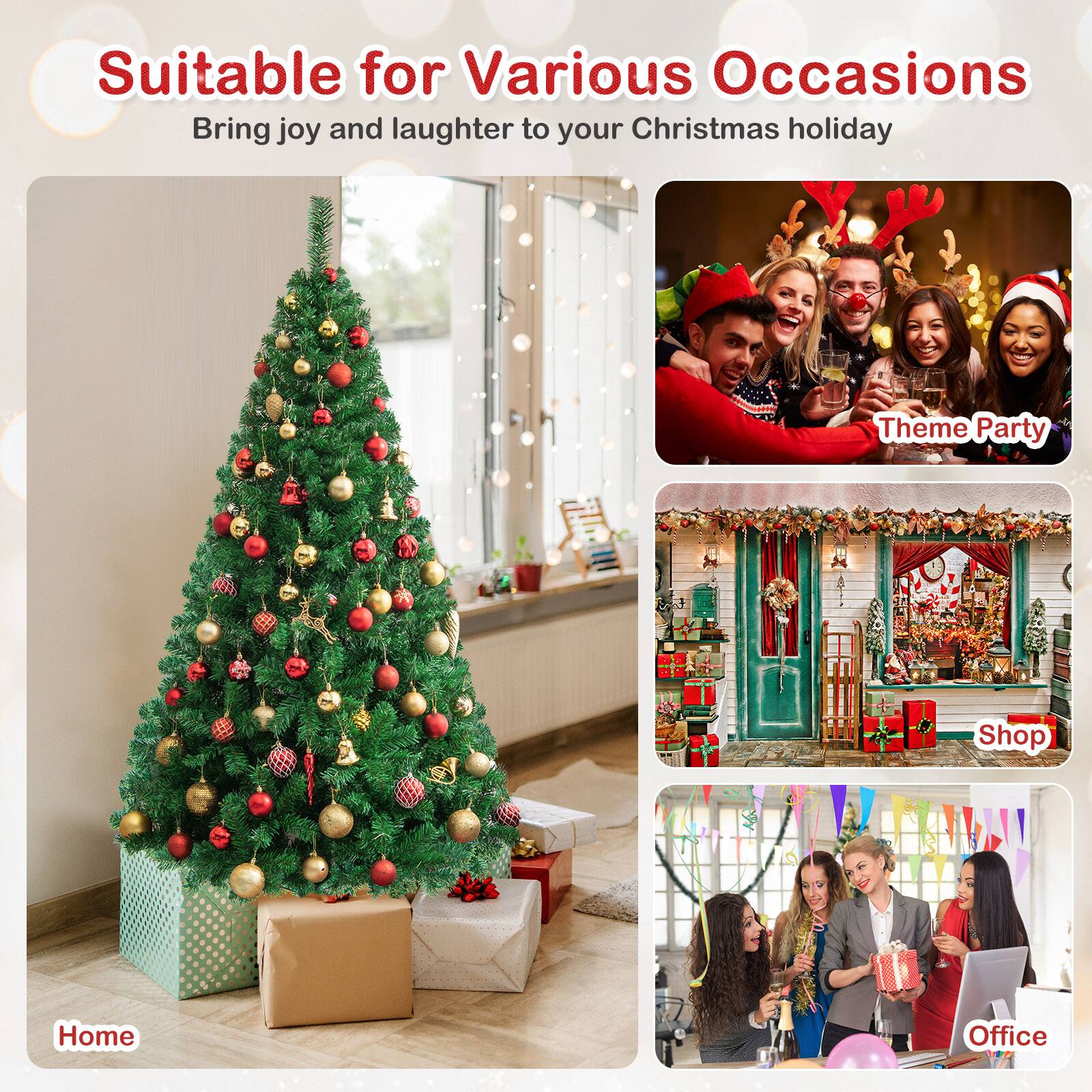 Suitable for Various Occasions  
Bring joy and laughter to your Christmas holiday  

Theme Party  

Shop  

Home  

Office