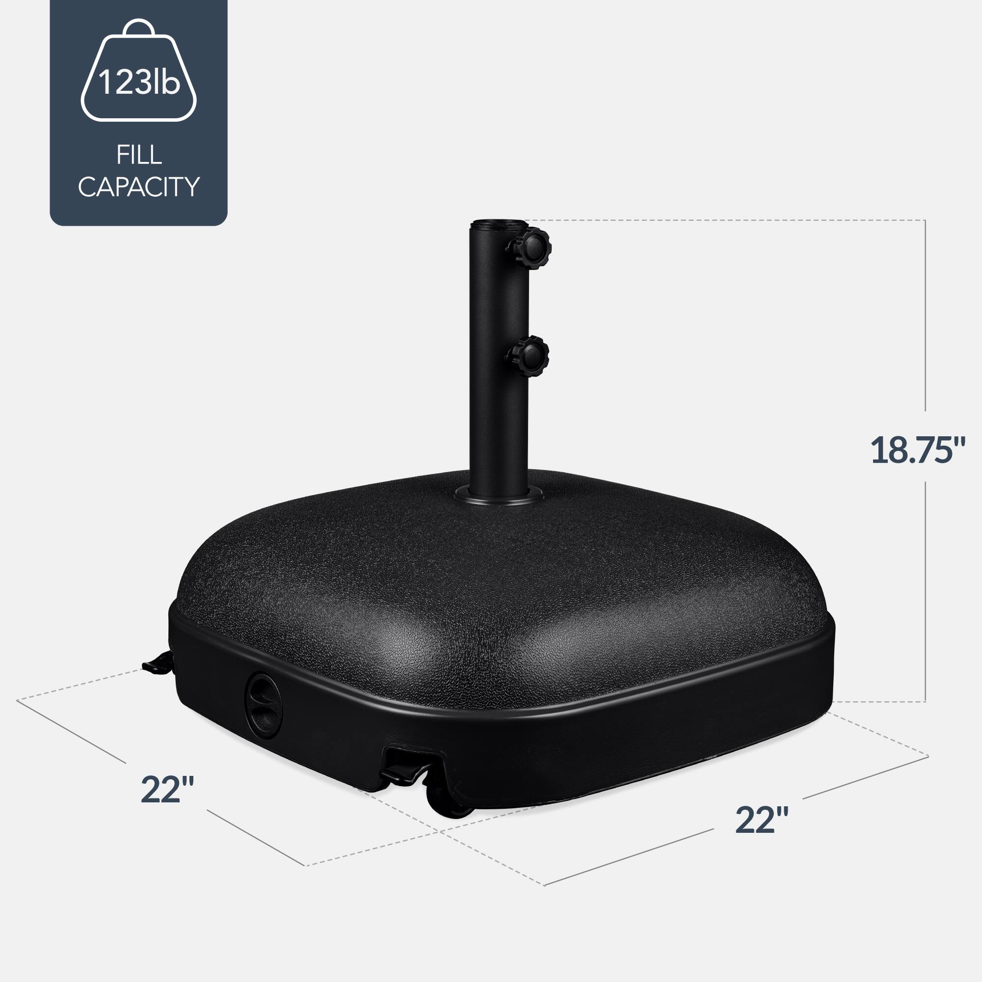 123lb FILL CAPACITY  
18.75"  
22"  
22"