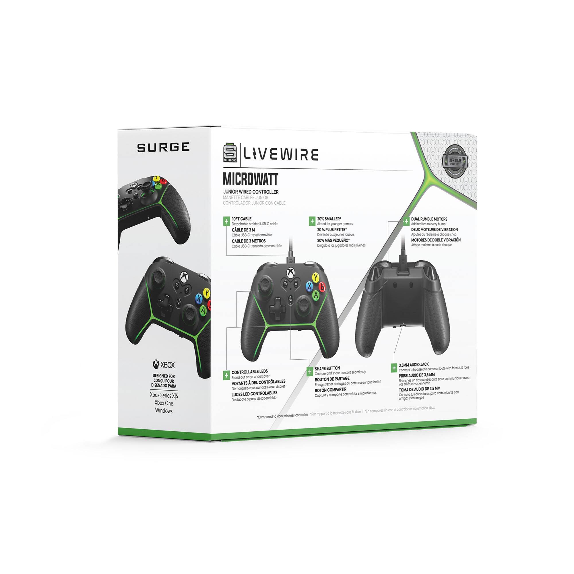 Alt View 17. Surge Gaming - Surge Livewire Microwatt Junior Controller - Black.