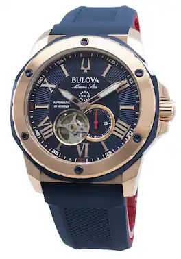 Bulova - Marine Star 98A227 Automatic Men's Watch 200M - Blue, Red