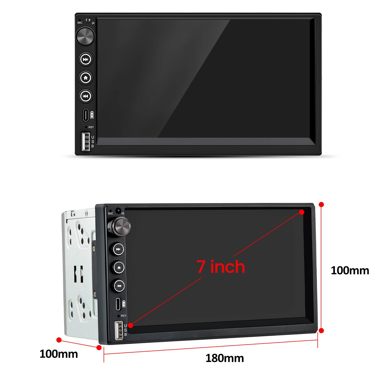 MIC N 4 O d -1 U US & 9 MI - - 7 inch 100mm x 100mm x 180mm