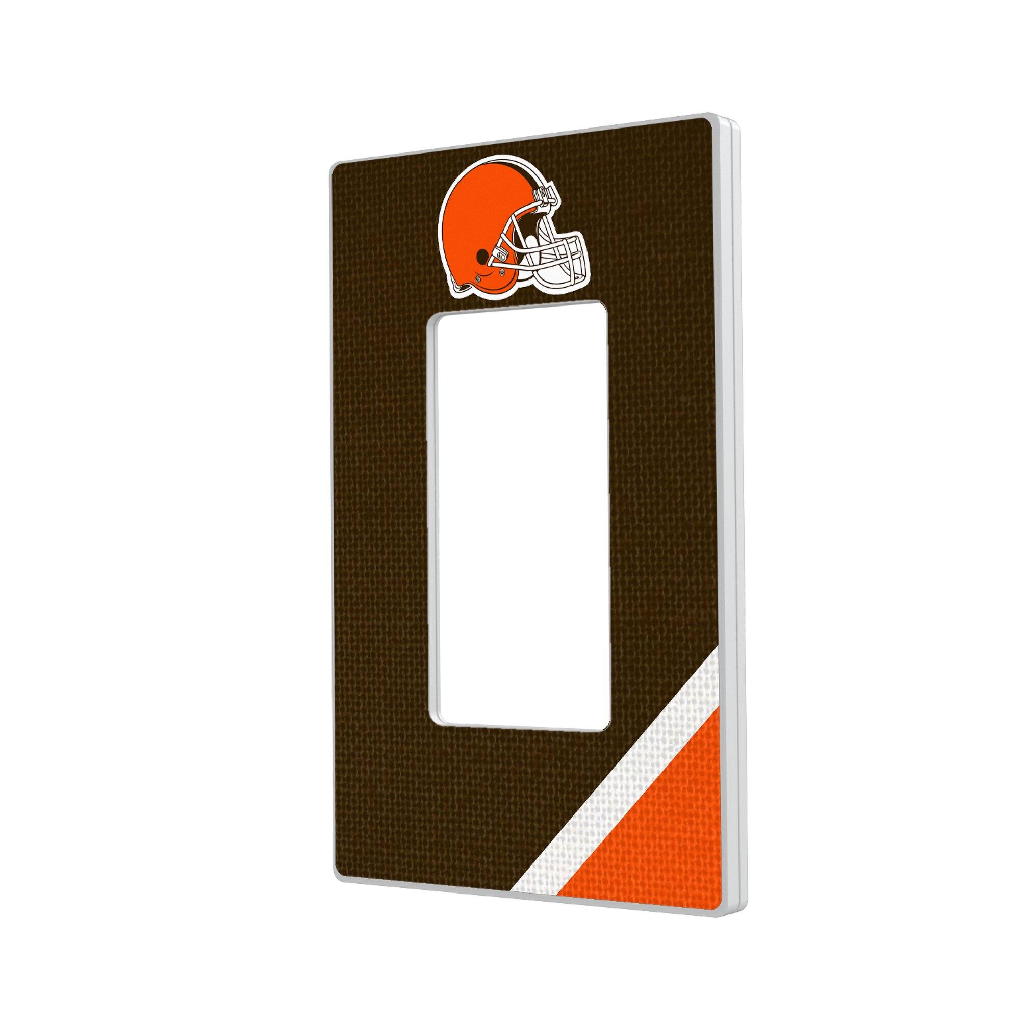 Keyscaper - Cleveland Browns Diagonal Stripe Single Rocker Light Switch Plate - Multicolor price history on PriceWatchPro