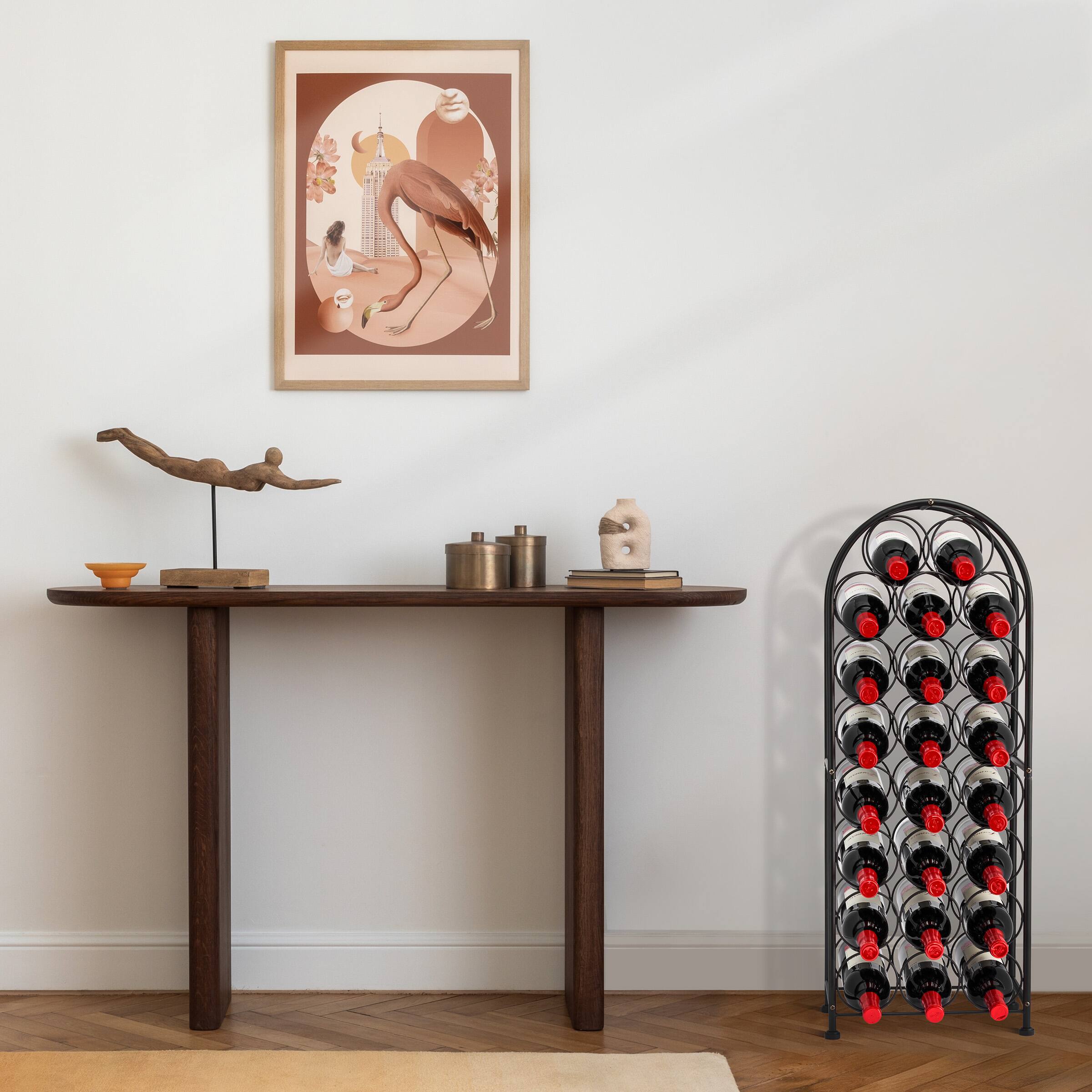 Alt View 1. Sorbus - Sorbus Chateau Style Wine Bottle Rack for Home and Cellar - Black.