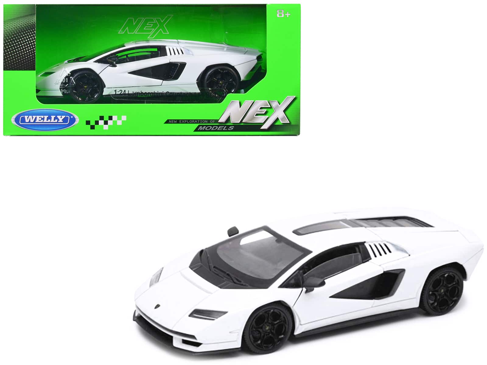 "Lamborghini Countach LPI 800-4 White ""NEX Models"" Series 1/24 Diecast Model Car by Welly" price history on PriceWatchPro