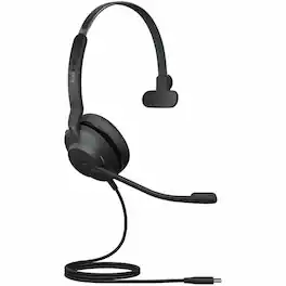Jabra - Evolve2 30 SE MS Wired Headset - Mono - USB Type C - Wired - On-ear, Over-the-head - Monaural - Red