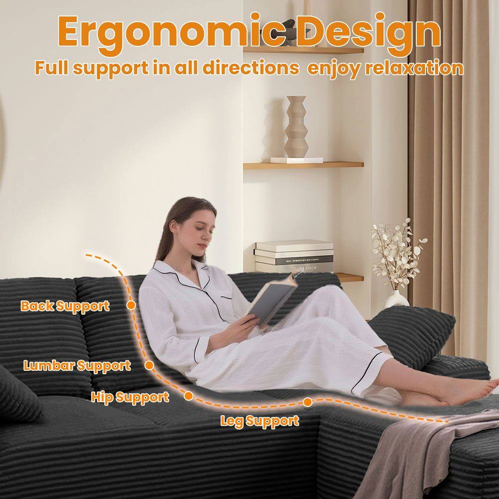 Ergonomic Design  
Full support in all directions enjoy relaxation  

- Back Support  
- Lumbar Support  
- Hip Support  
- Leg Support