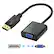 Angle. Stock Preferred - DisplayPort to VGA Female Converter Adapter Cable - Black.