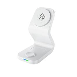 Stock Preferred - 3-in-1 Magnetic Wireless Charging Station for iPhone 14/13/12, Apple Watch, AirPods - White