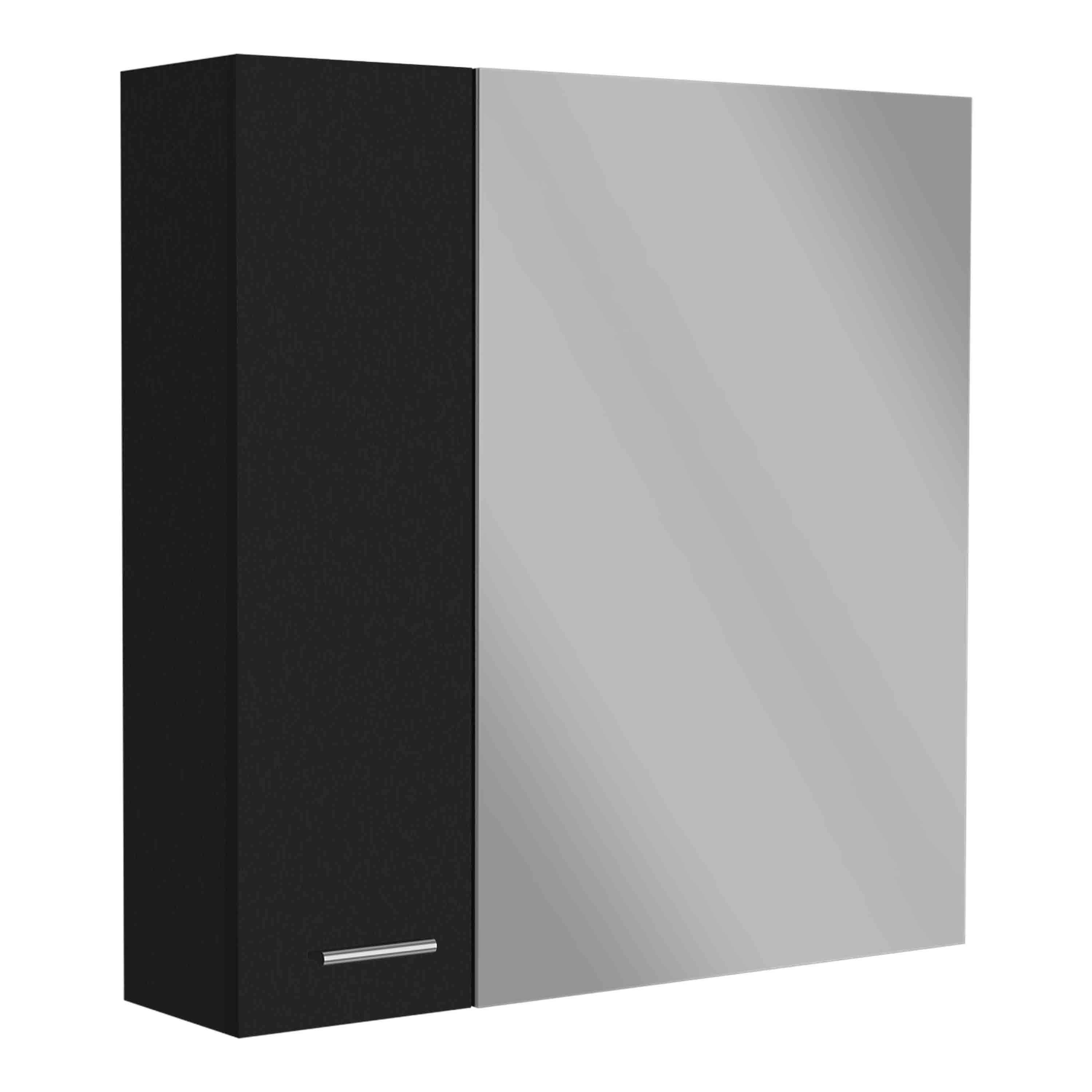 Back. TuHome - Sines Medicine Cabinet, Four Internal Shelves, Double Door - Black.