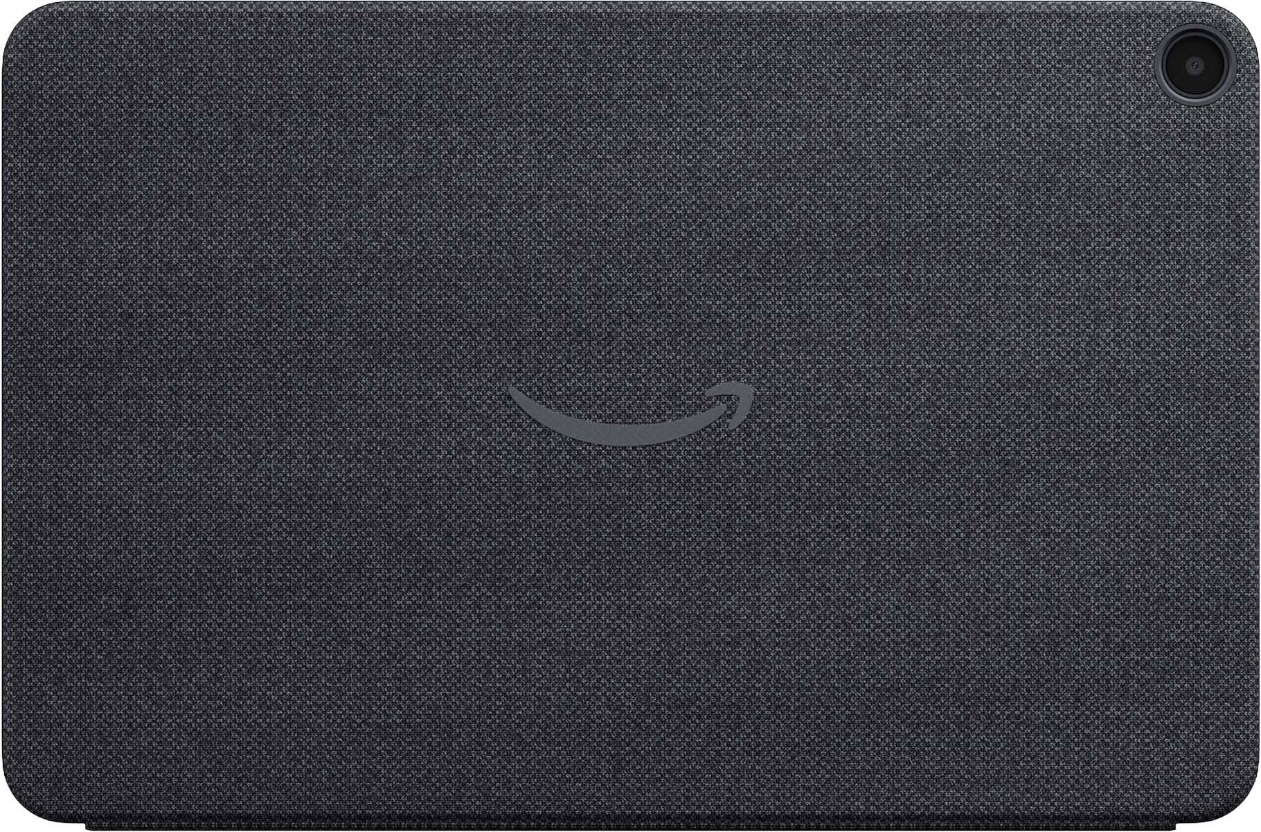 Front. Amazon - Amazon Alexa Tablet 11 Fabric Folio Cover with Magnetic Attach - Lightweight and Protective - Graphite.