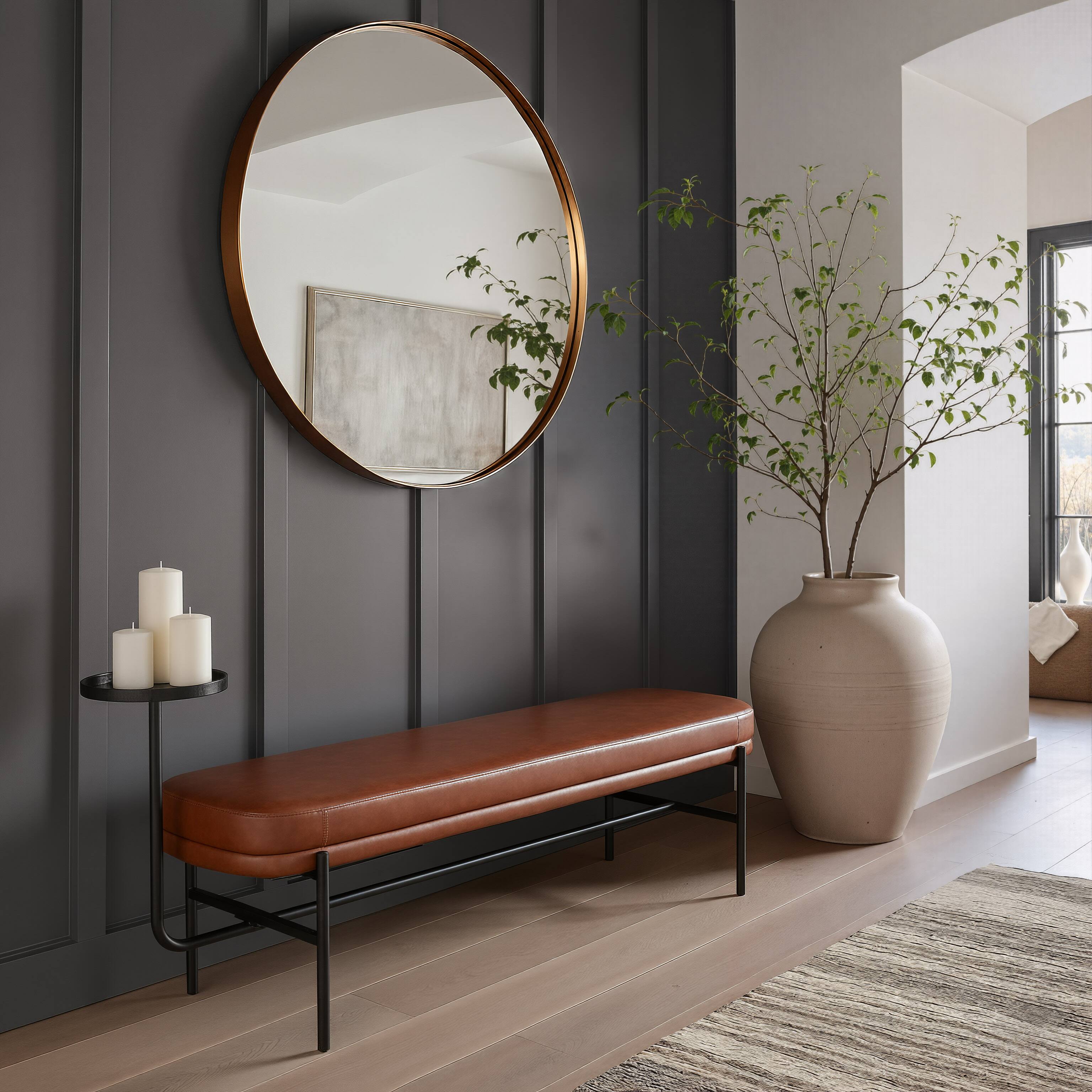 Angle. Hivvago - Ploce Bench Brown - Brown.