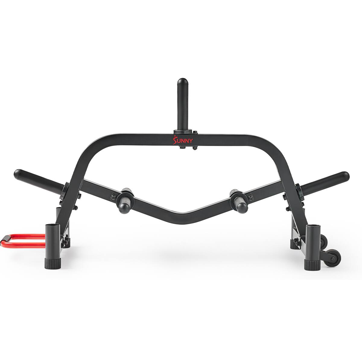 Left. Sunny Health & Fitness - Sunny Strength™ Premium Portable Weight Plates & Barbell Storage Rack - Black.