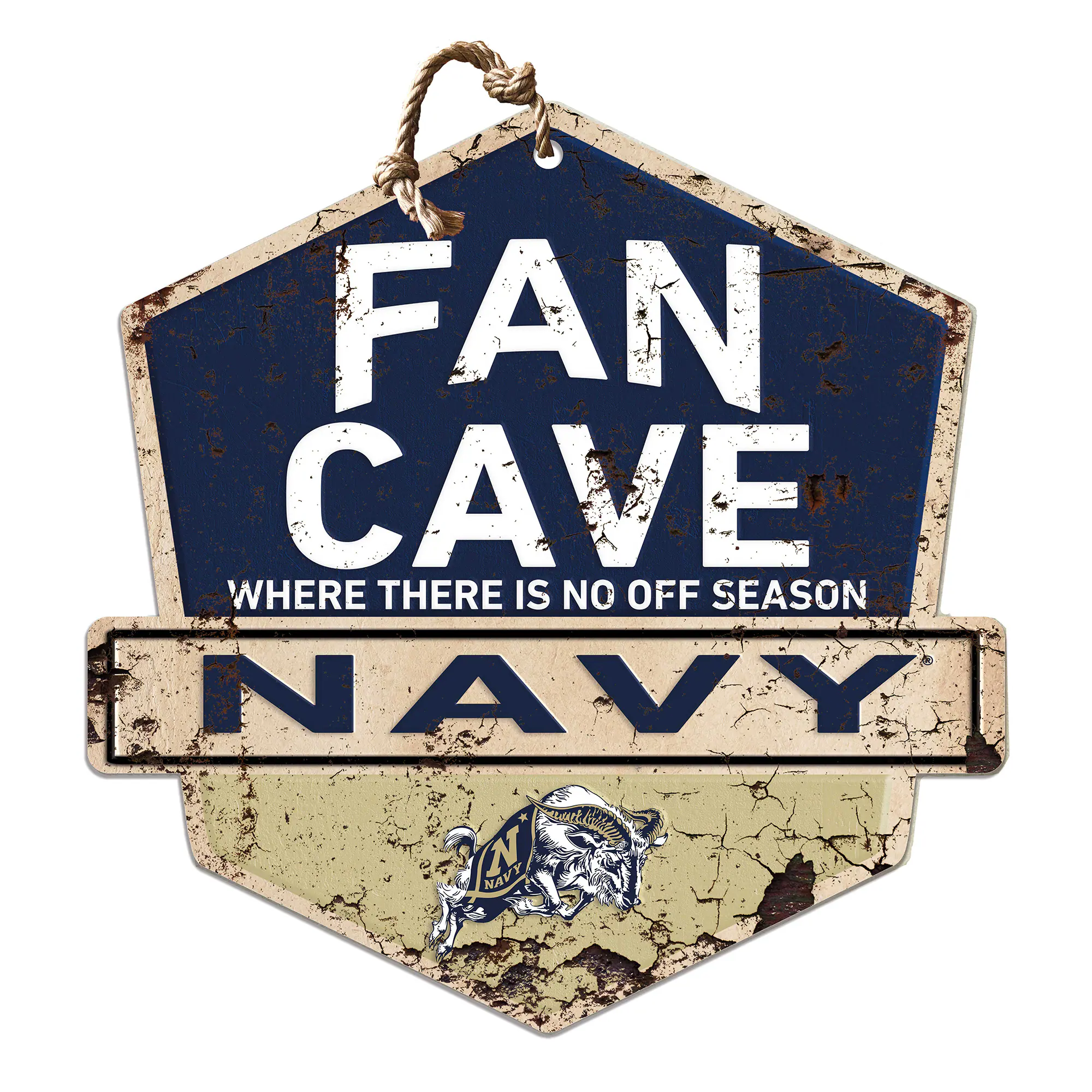 Navy Midshipmen 20'' x 20'' Fan Cave Badge Sign