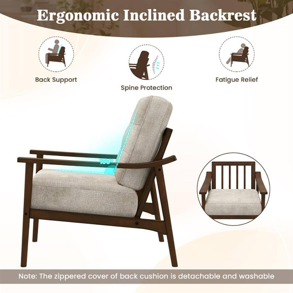 Ergonomic Inclined Backrest

- Back Support
- Spine Protection
- Fatigue Relief

Note: The zippered cover of back cushion is detachable and washable