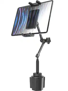 METALTON - Car Cup Holder Tablet Mount For 4 7 Ipad Phone Extra length Metal Arm 9 Truck With Adjustable Arm Cupholder - Default