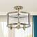Alt View 11. Lalia Home - 3 Light Semi-flushmount Glass and Metallic Accented - Antique brass.