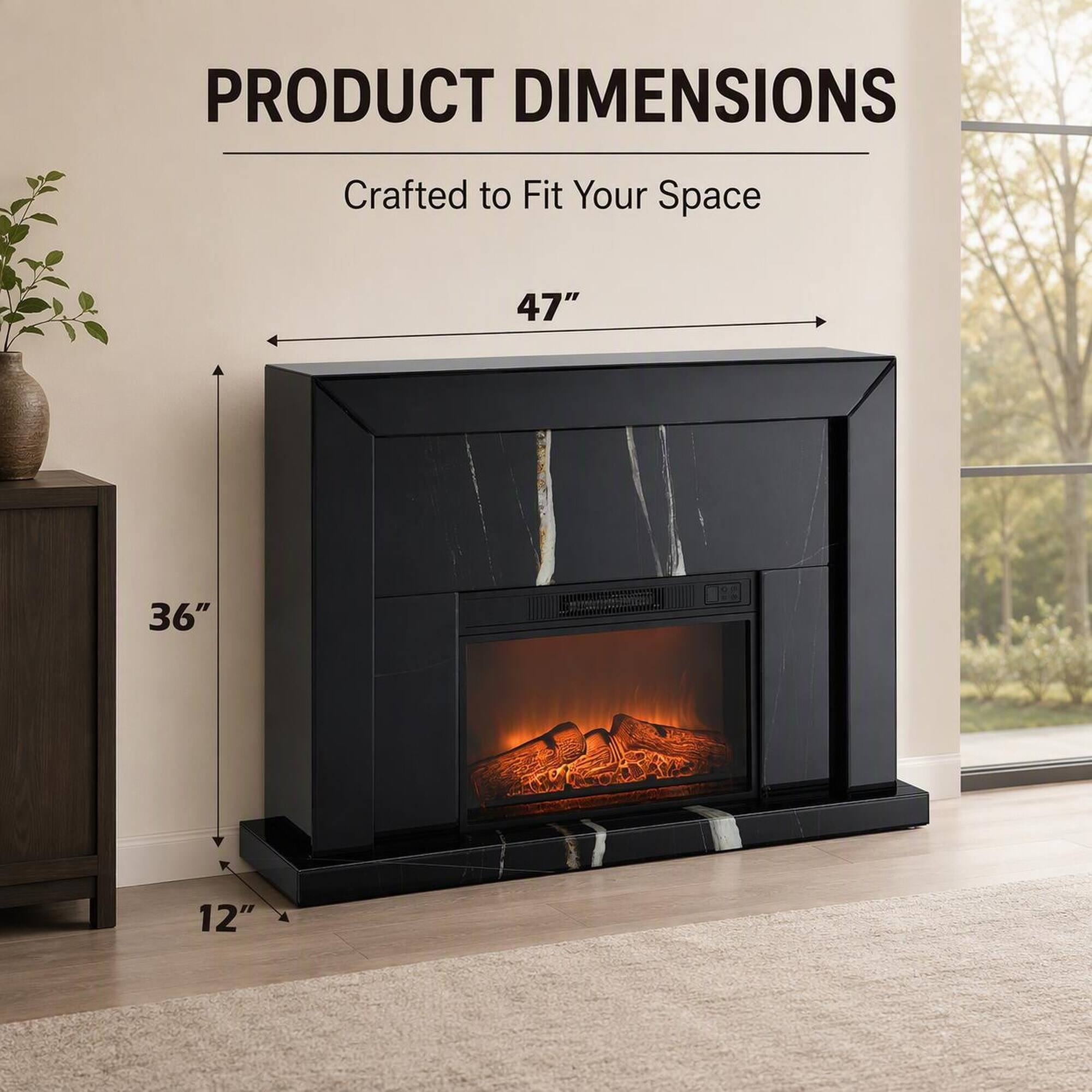 PRODUCT DIMENSIONS  
Crafted to Fit Your Space  
47"  
36"  
12"